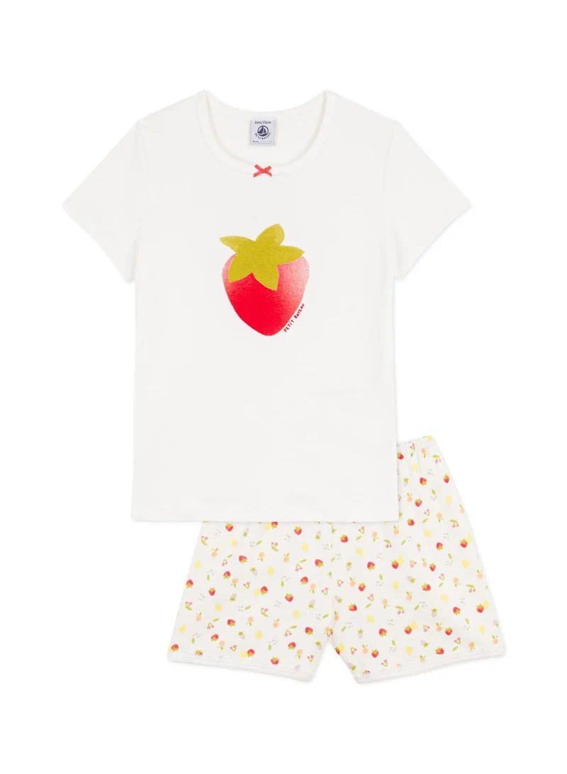 Petit Bateau Children's short cotton pyjamas printed with fruit
